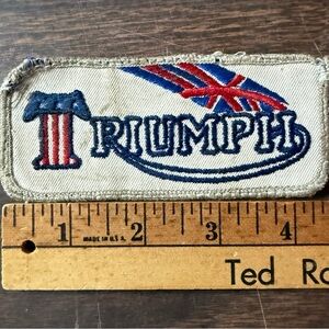 Vintage 4.5" Triumph Motorcycles Patch 70s 80s